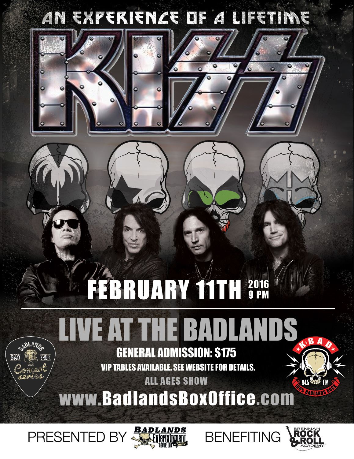 KISS Set of 8 KISS 2016 INDIVIDUAL SHOWS Guitar Picks