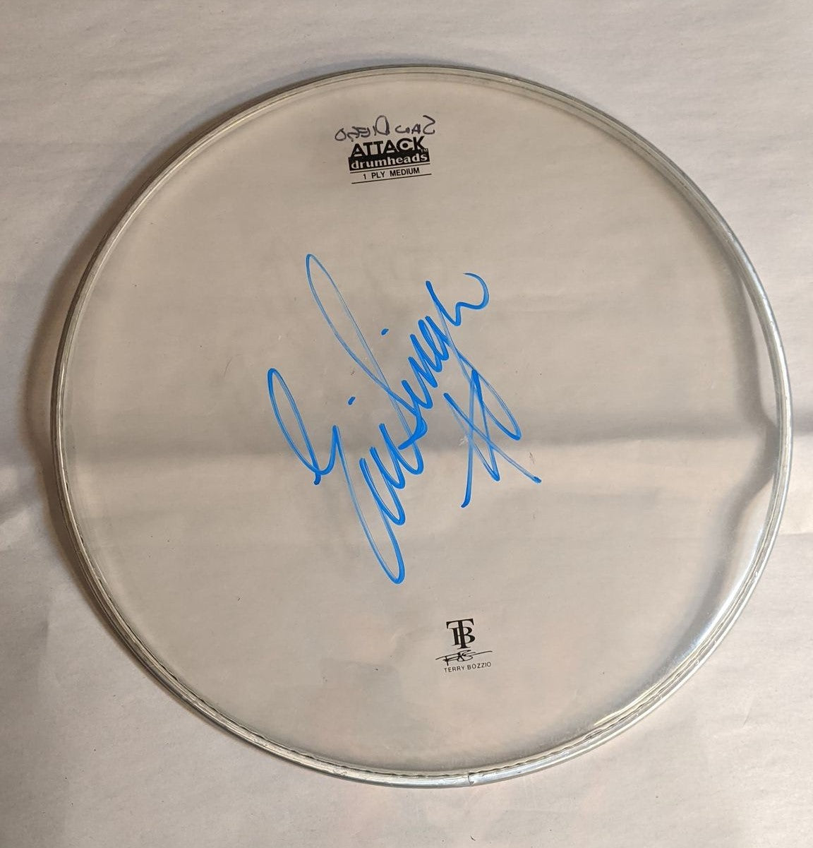 CHULA VISTA/SAN DIEGO 8-12-2012 ERIC SINGER Stage-Used Signed drumheads