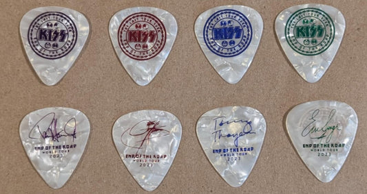 KISS 2023 End of the Road Tour LAST TOUR EVER Colored Foil on Marble Guitar Picks