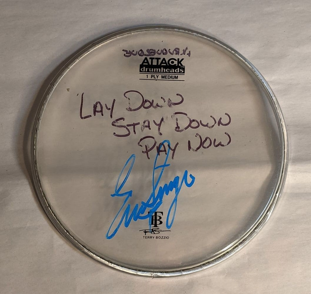 ALBUQUERQUE 8-7-2012 ERIC SINGER Stage-Used Signed drumheads