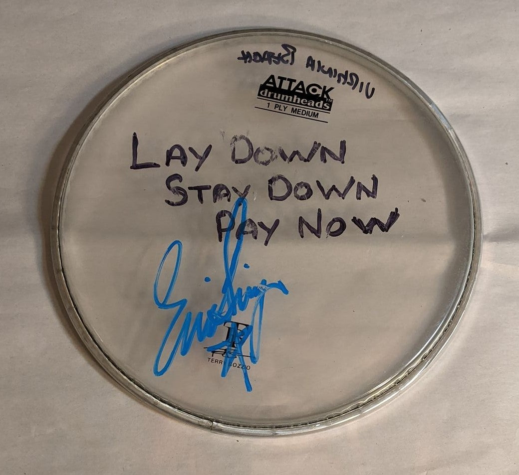 VIRGINIA BEACH 7-21-2012 ERIC SINGER Stage-Used Signed drumheads