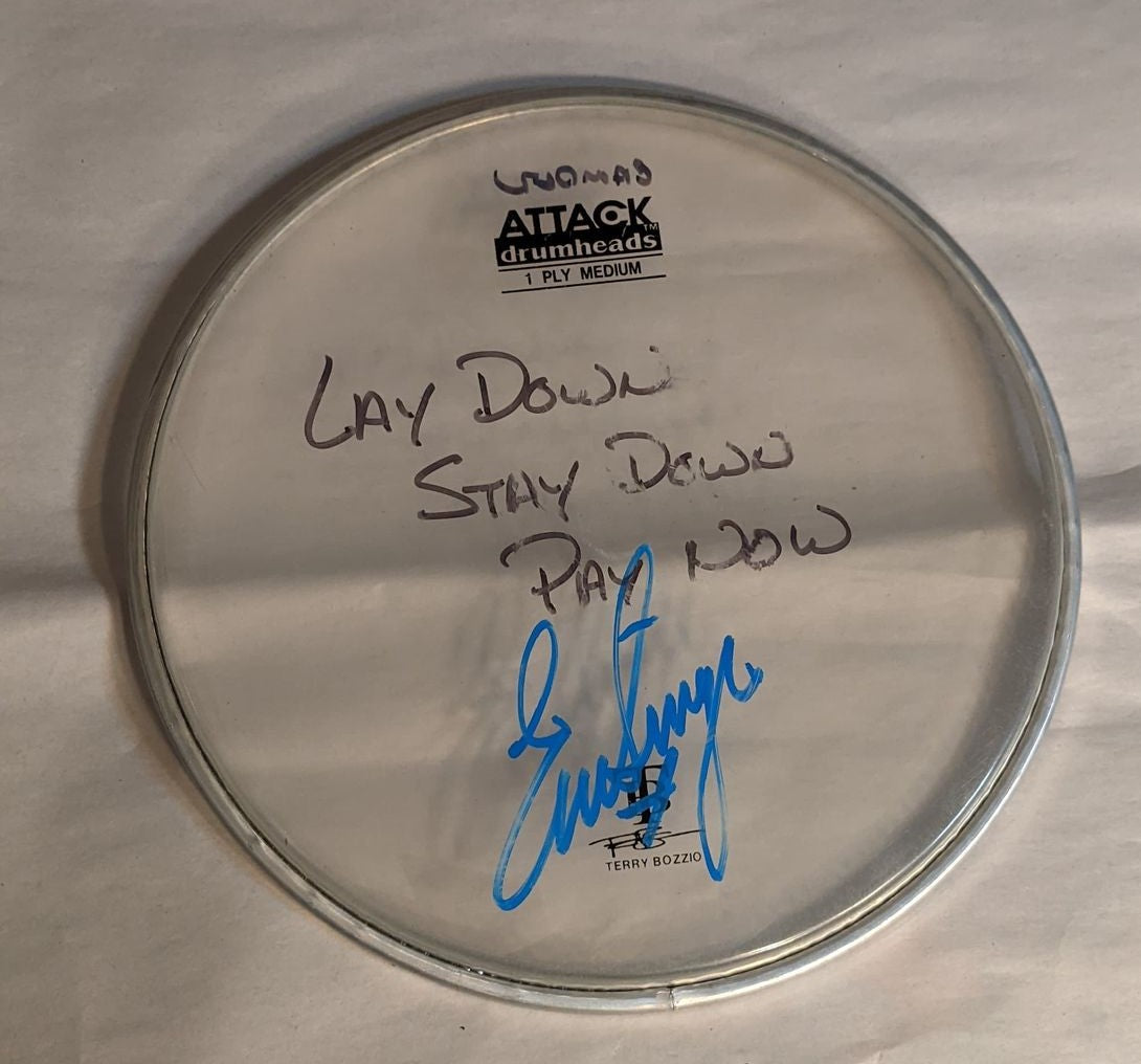 CAMDEN/PHILADELPHIA 9-19-2012 ERIC SINGER Stage-Used Signed drumheads