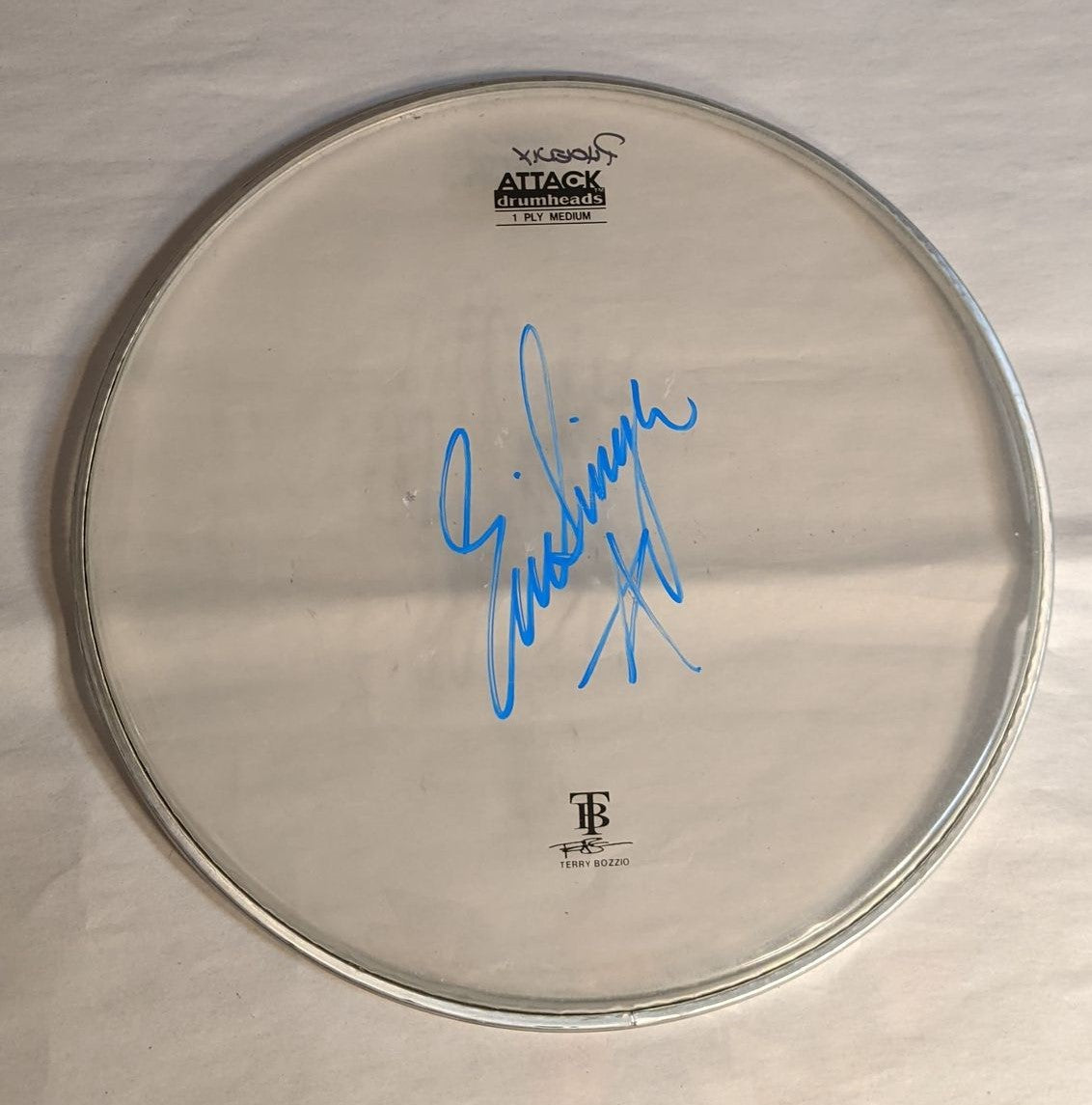 PHOENIX 8-10-2012 ERIC SINGER Stage-Used Signed drumheads