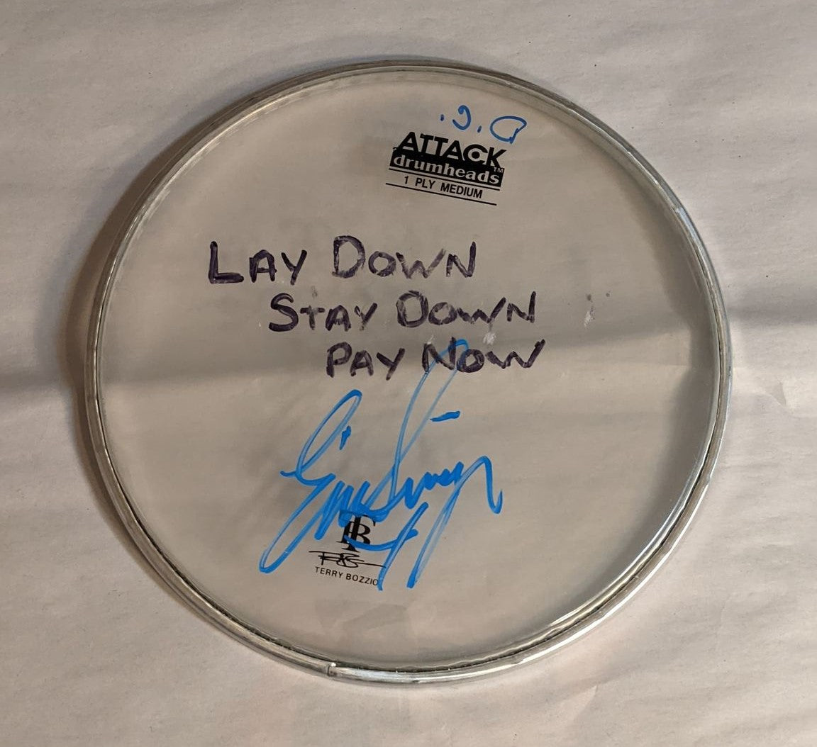 BRISTOW/DC 7-20-2012 ERIC SINGER Stage-Used Signed drumheads