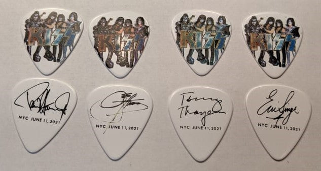 KISS Set of 8 NY City TRIBECA Battery Park June 11 2021 Guitar Picks