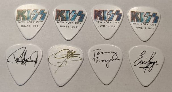 KISS Set of 8 NY City TRIBECA Battery Park June 11 2021 Guitar Picks