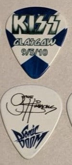 KISS GLASGOW SCOTLAND 9/5/2010 Sonic Boom Over Europe City Guitar Picks