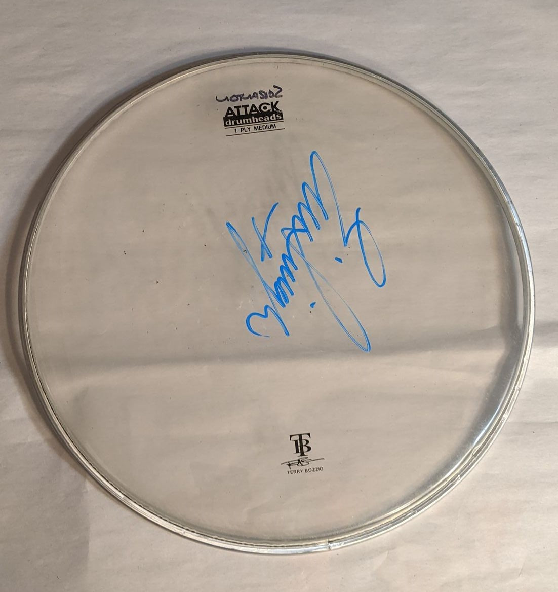 SCRANTON 9-18-2012 ERIC SINGER Stage-Used Signed drumheads