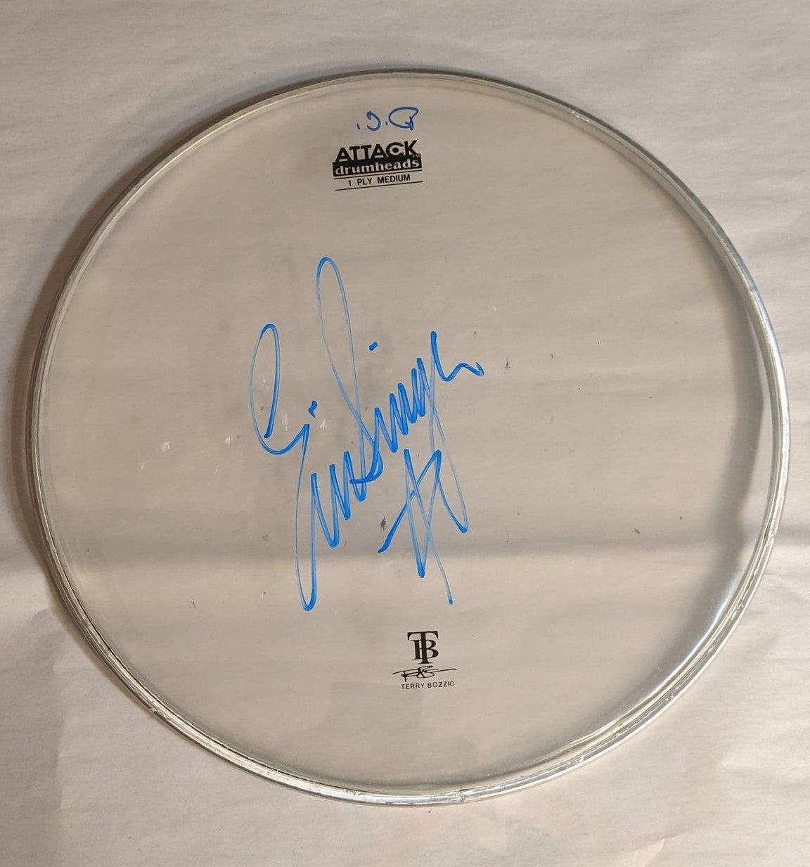 BRISTOW/DC 7-20-2012 ERIC SINGER Stage-Used Signed drumheads