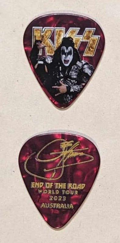 KISS 2023 End of the Road Tour AUSTRALIA Guitar Picks