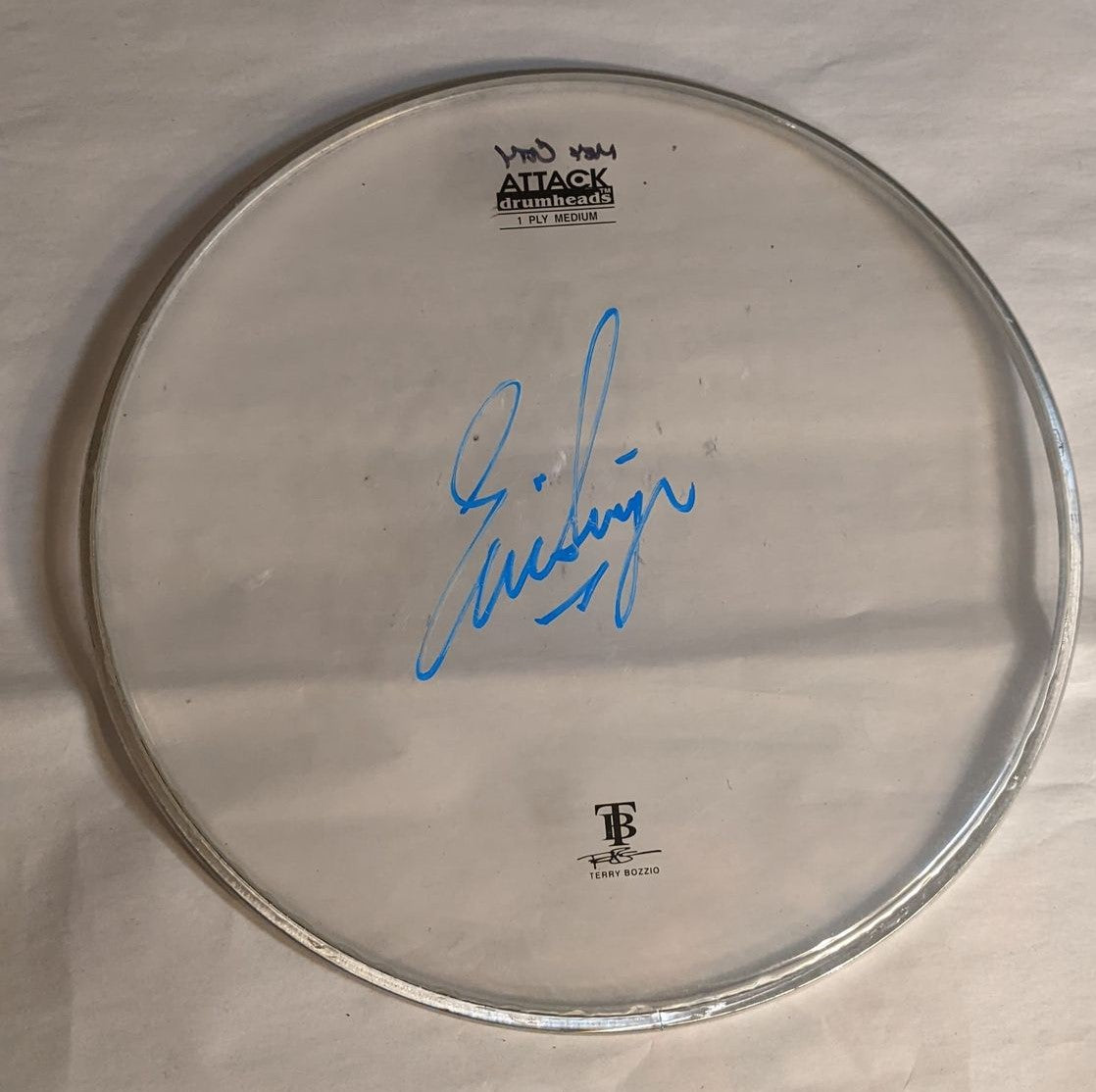 MEXICO CITY 9-29-2012 ERIC SINGER Stage-Used Signed drumheads