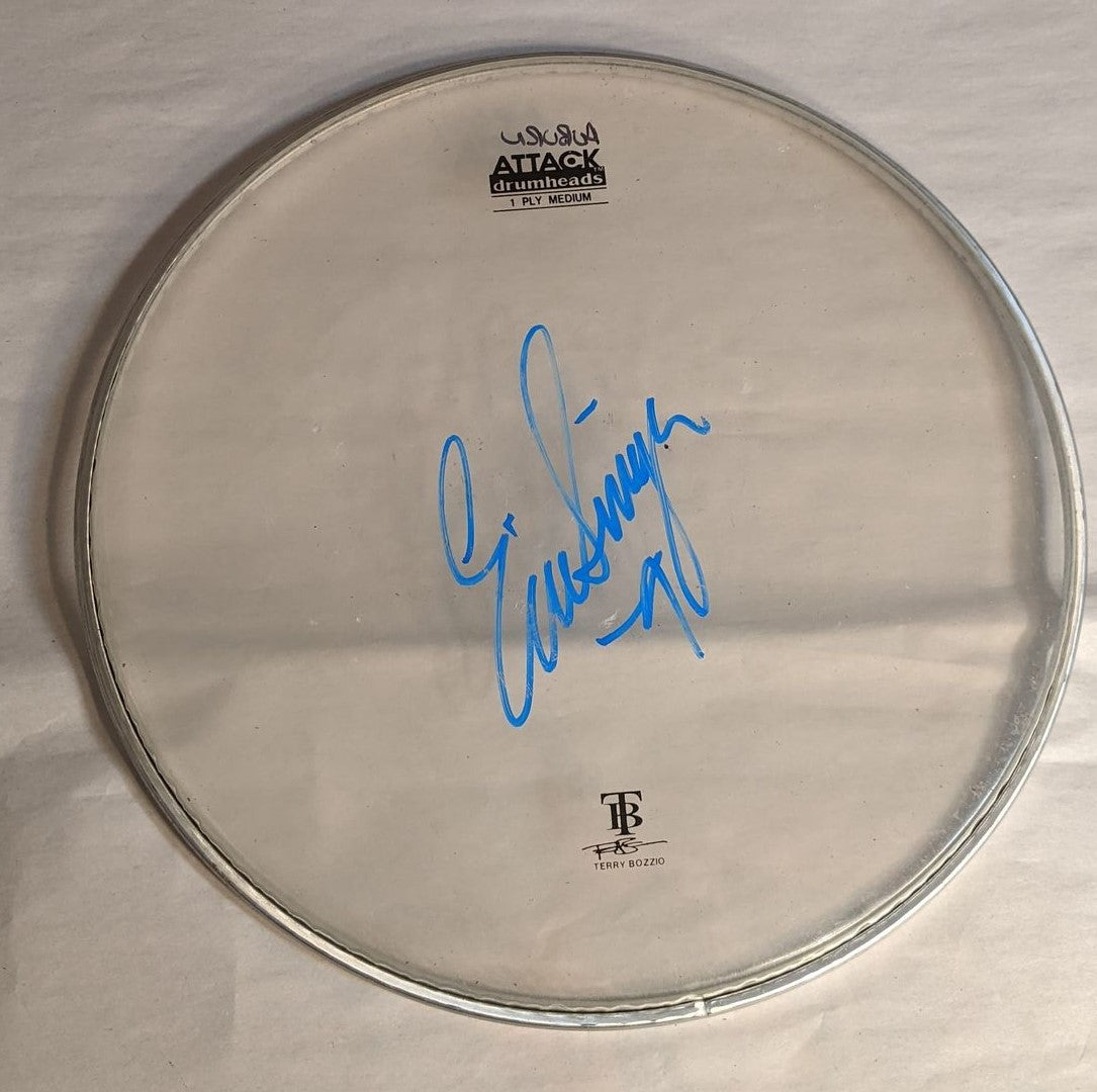 AUBURN 8-18-2012 ERIC SINGER Stage-Used Signed drumheads