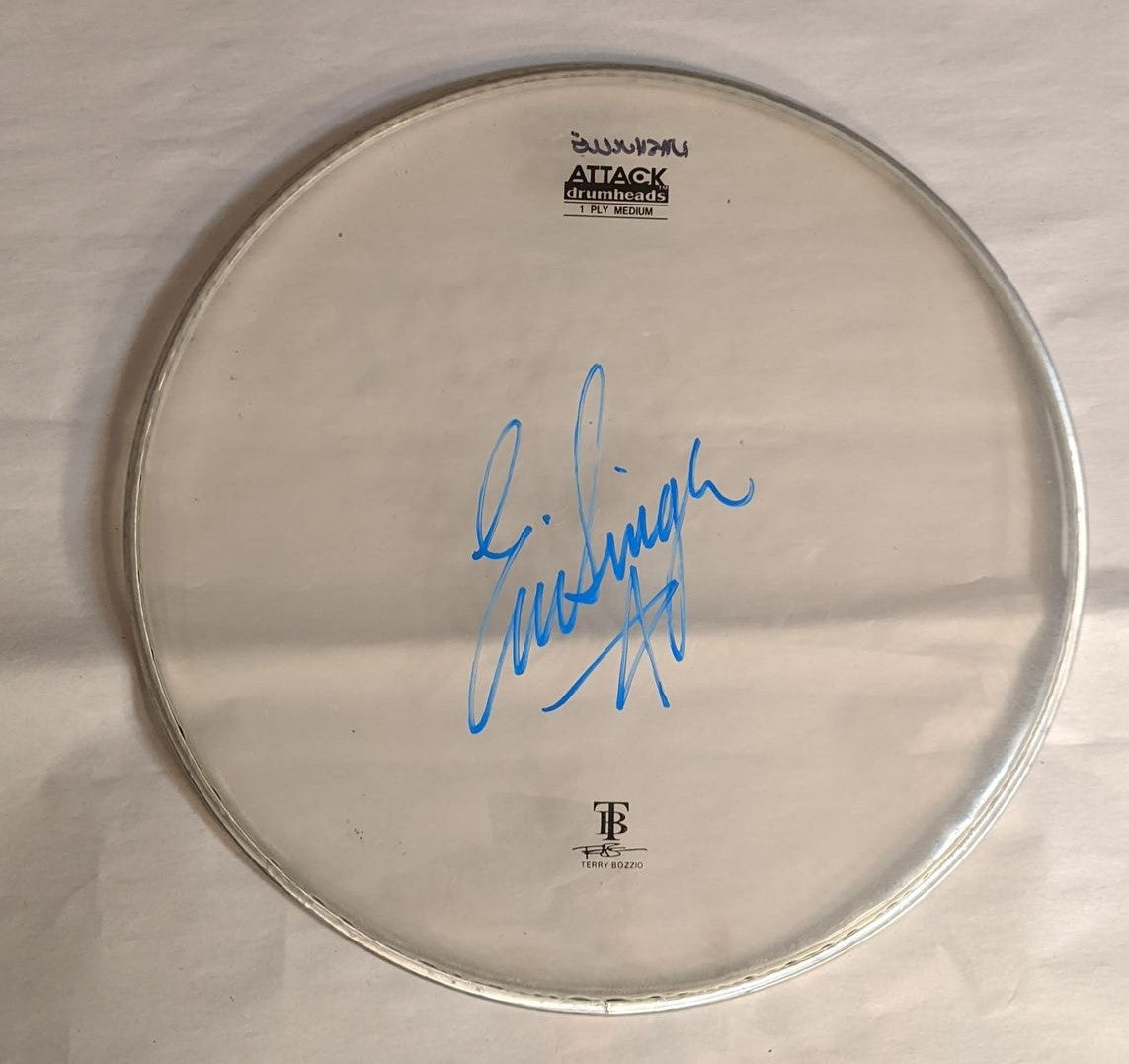 NASHVILLE 9-4-2012 ERIC SINGER Stage-Used Signed drumheads