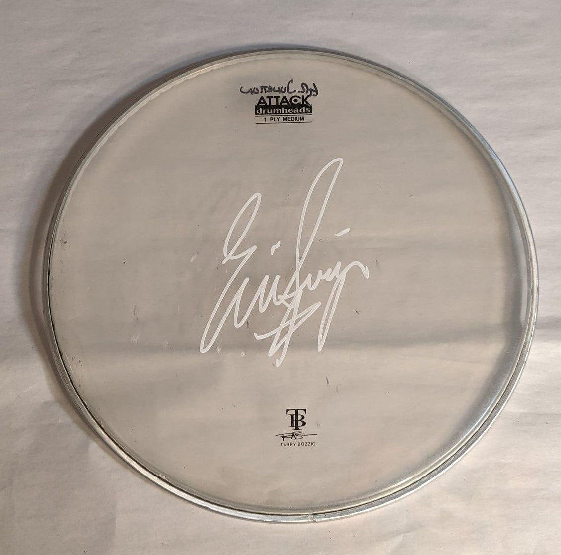 GRAND JUNCTION/ROCK JAM 8-24-2012 ERIC SINGER Stage-Used Signed drumheads