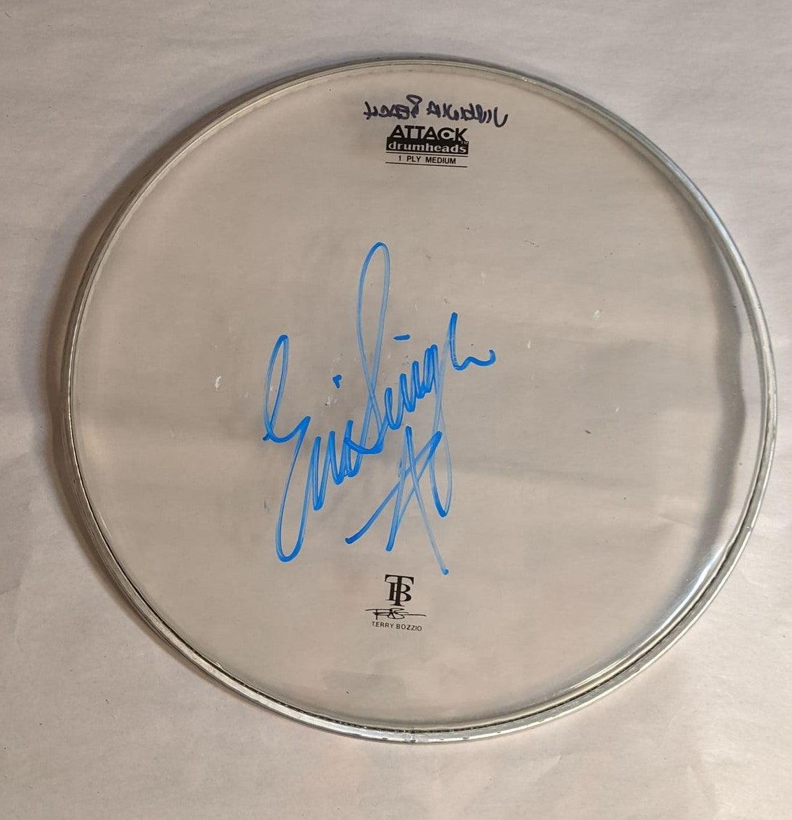 VIRGINIA BEACH 7-21-2012 ERIC SINGER Stage-Used Signed drumheads