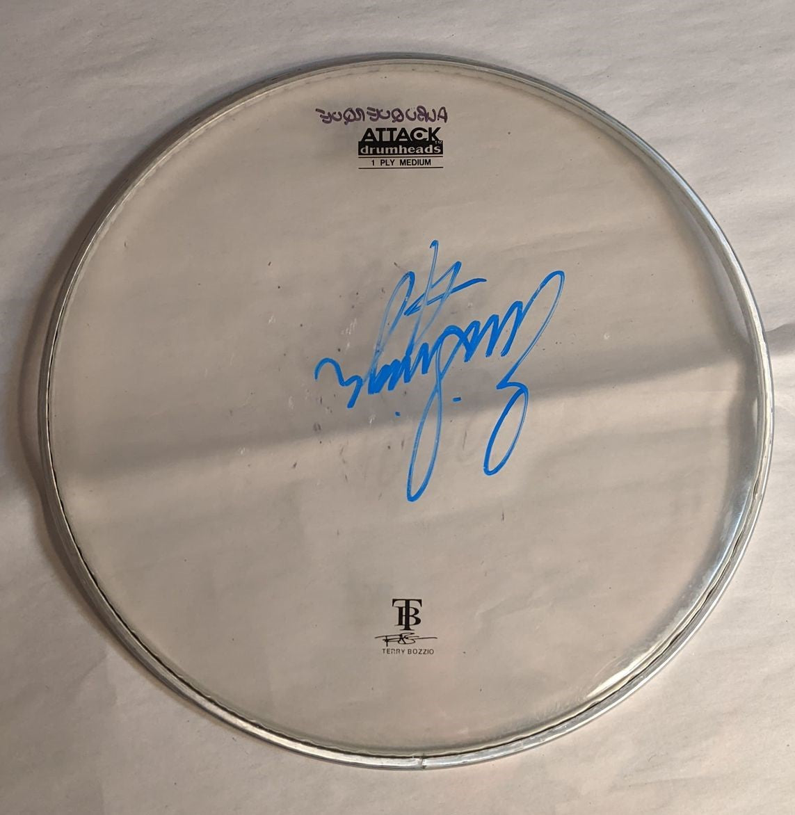 ALBUQUERQUE 8-7-2012 ERIC SINGER Stage-Used Signed drumheads