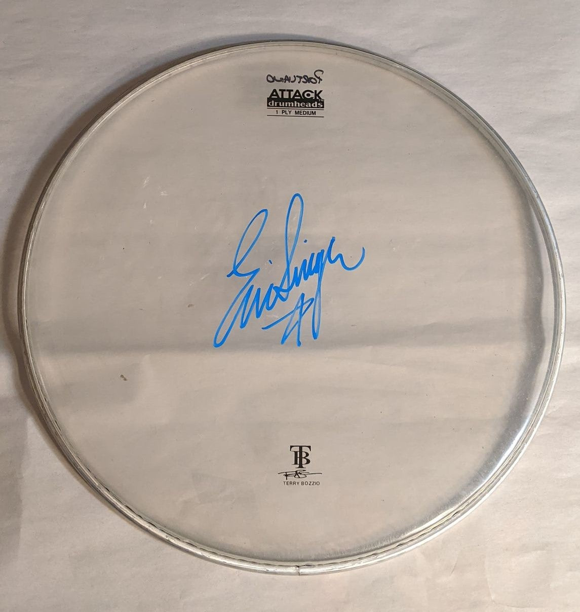 PORTLAND 8-19-2012 ERIC SINGER Stage-Used Signed drumheads