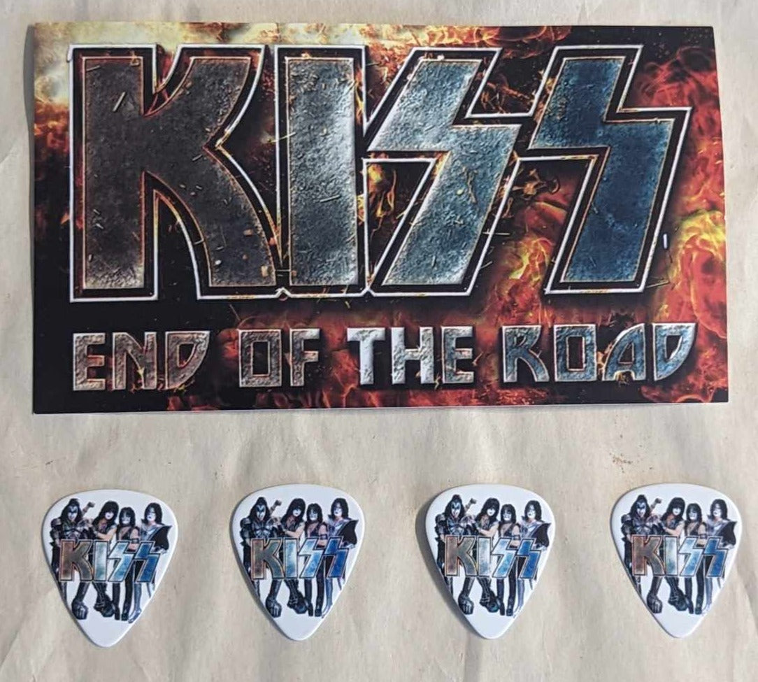 KISS 2022 End of the Road Tour UNUSED DRUM HEAD STICKER with Guitar Picks
