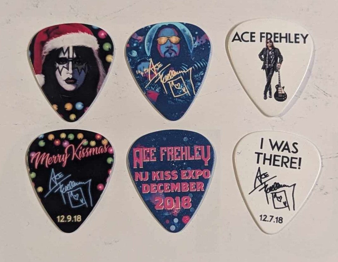 ACE FREHLEY 2018 NJ KISS EXPO set of 3 Guitar Picks