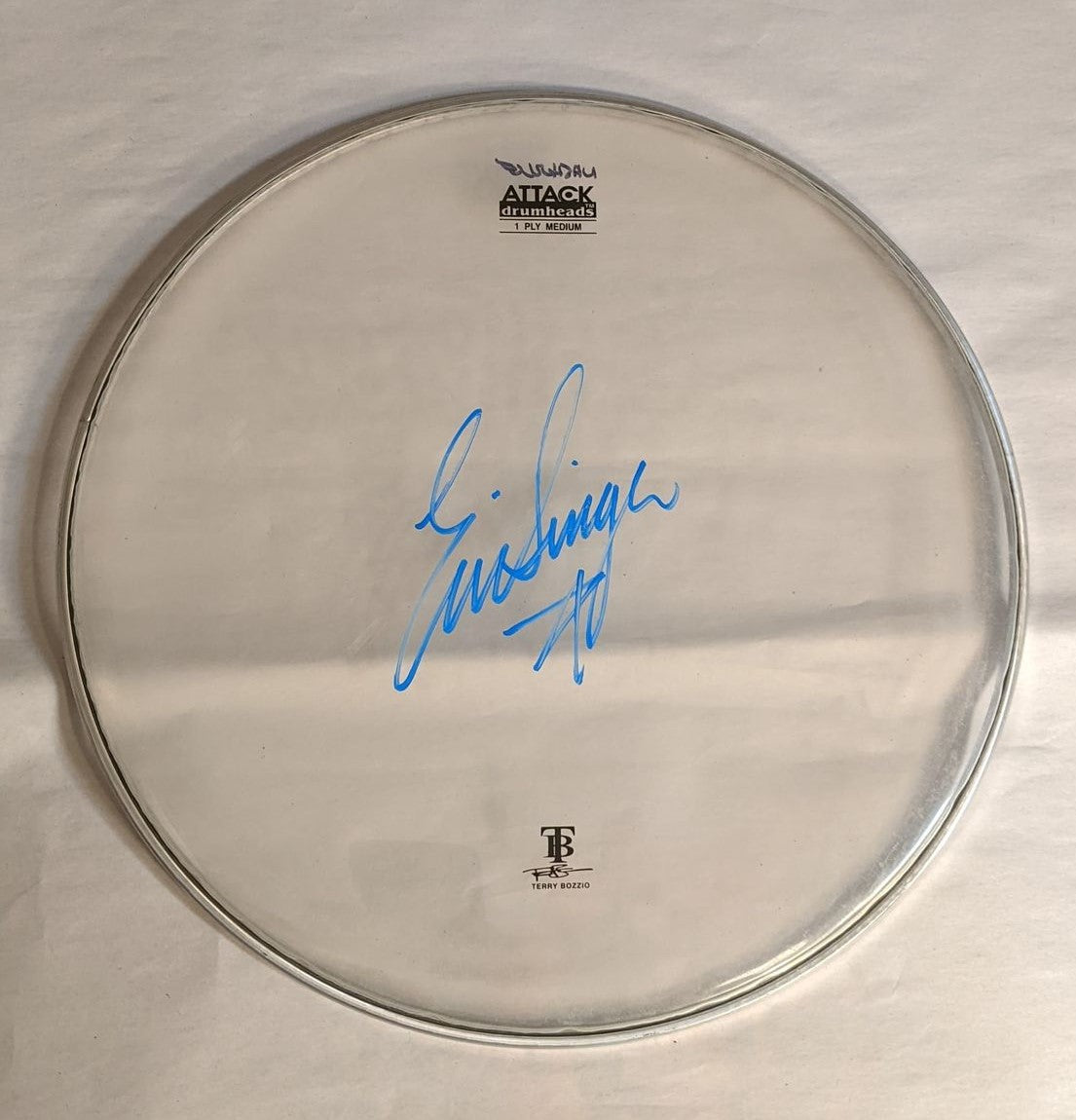 NASHVILLE 9-4-2012 ERIC SINGER Stage-Used Signed drumheads
