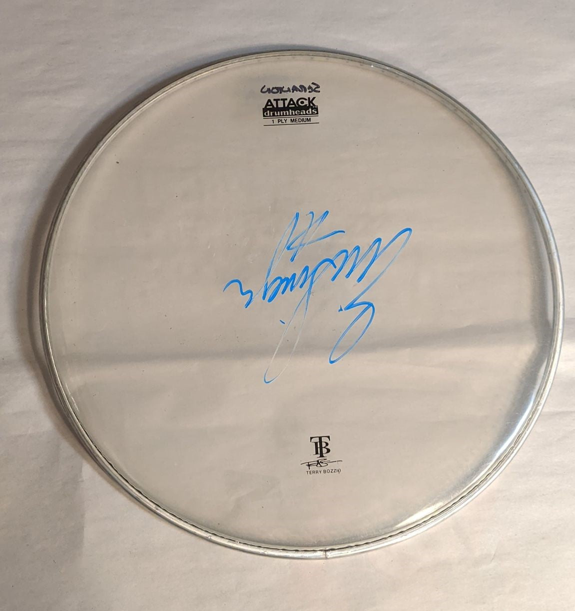 SCRANTON 9-18-2012 ERIC SINGER Stage-Used Signed drumheads
