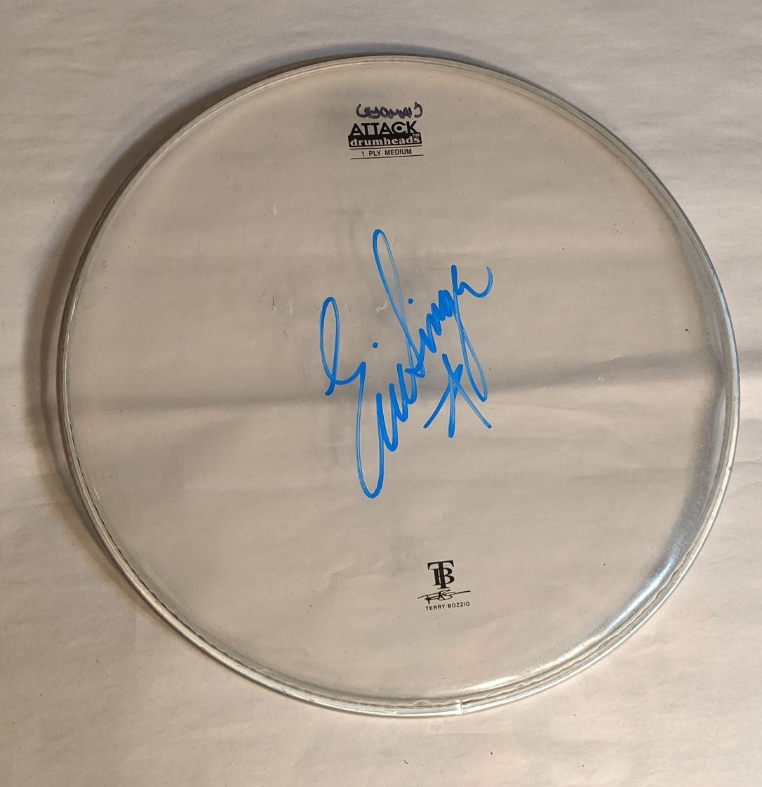 CAMDEN/PHILADELPHIA 9-19-2012 ERIC SINGER Stage-Used Signed drumheads