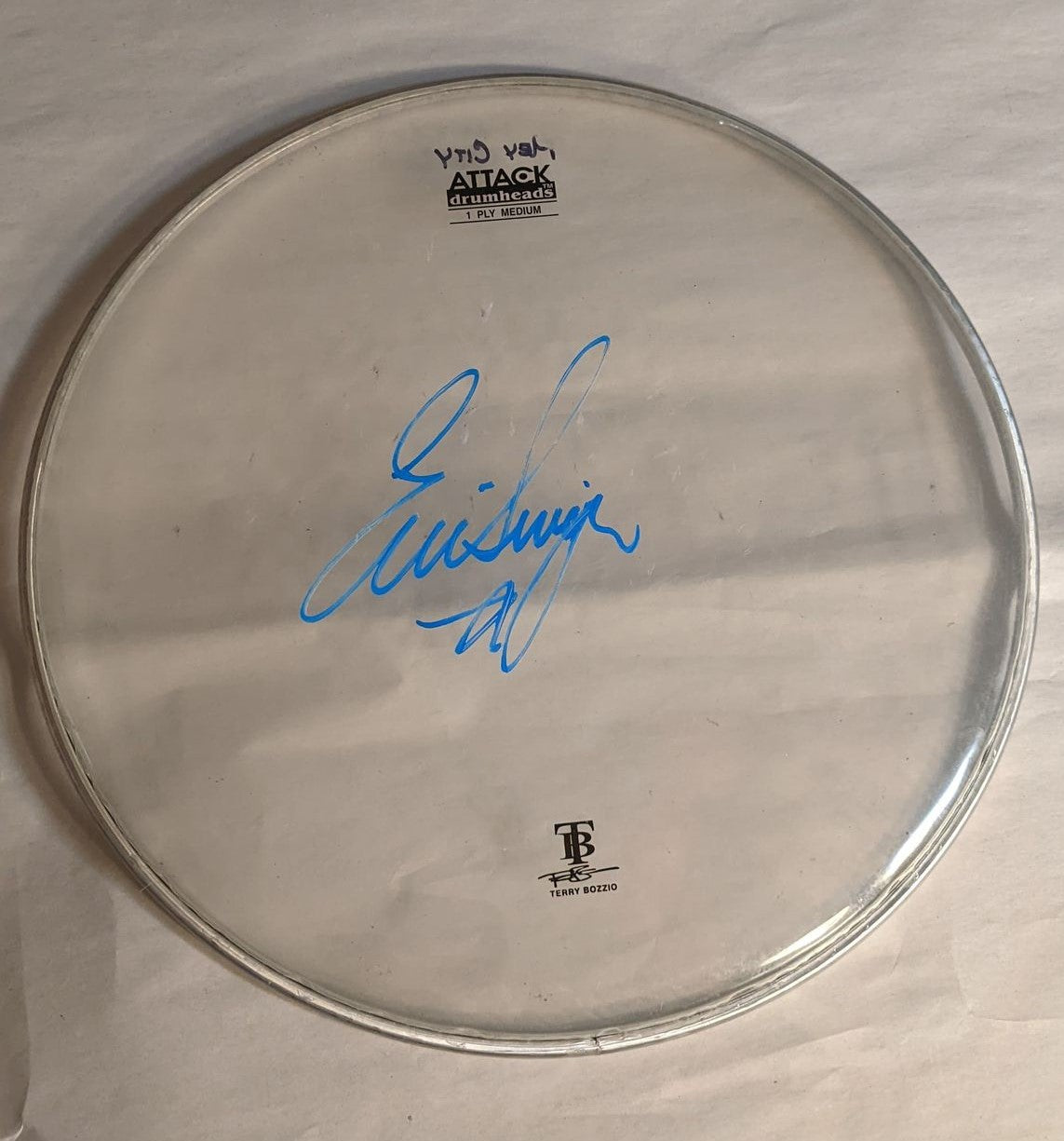MEXICO CITY 9-29-2012 ERIC SINGER Stage-Used Signed drumheads