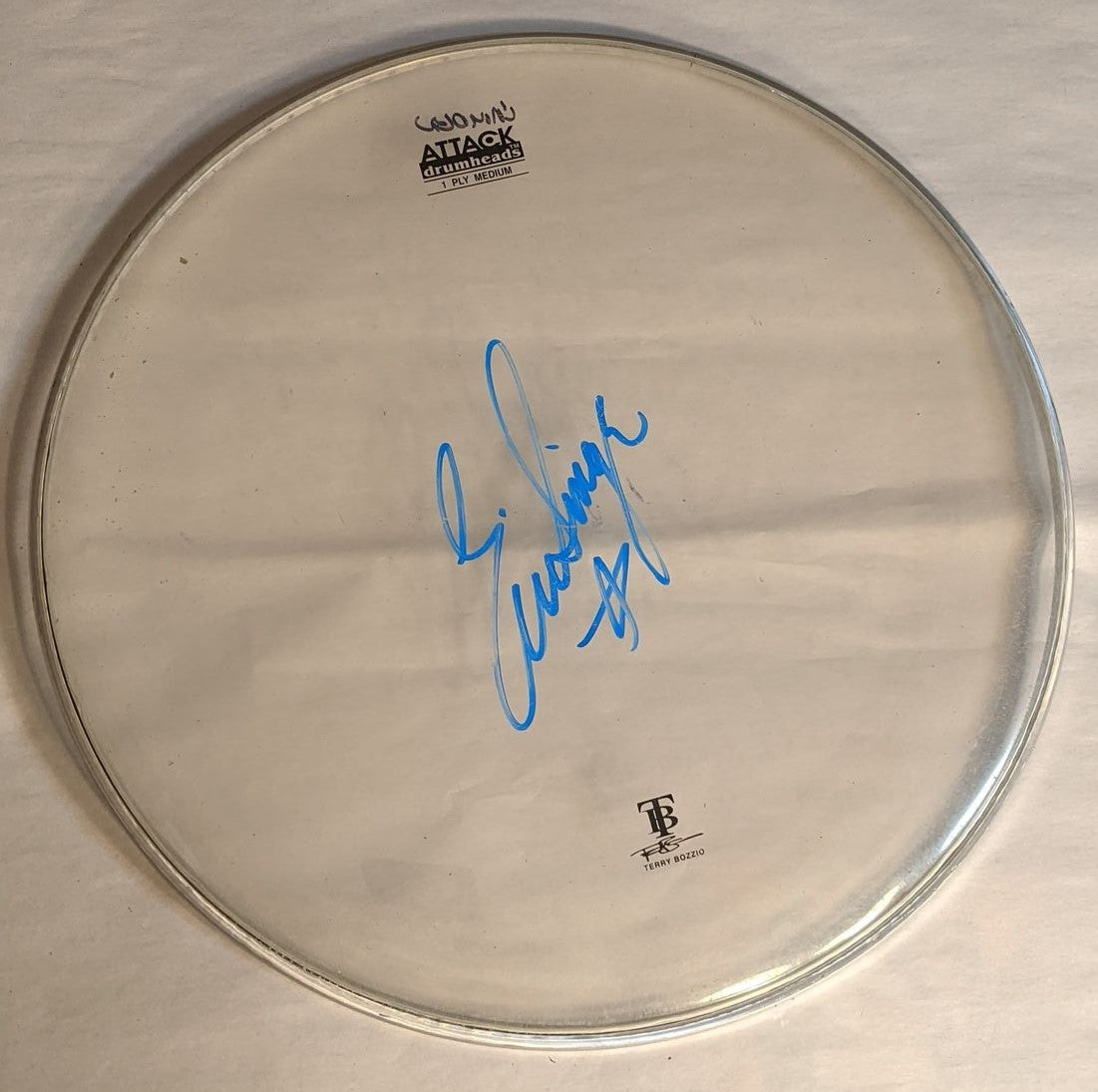 CAMDEN/PHILADELPHIA 9-19-2012 ERIC SINGER Stage-Used Signed drumheads