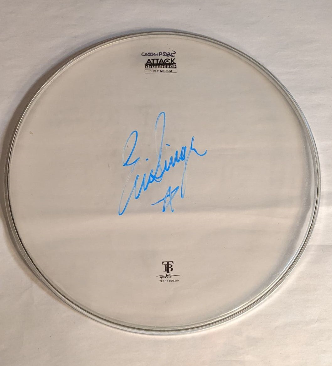 SCRANTON 9-18-2012 ERIC SINGER Stage-Used Signed drumheads