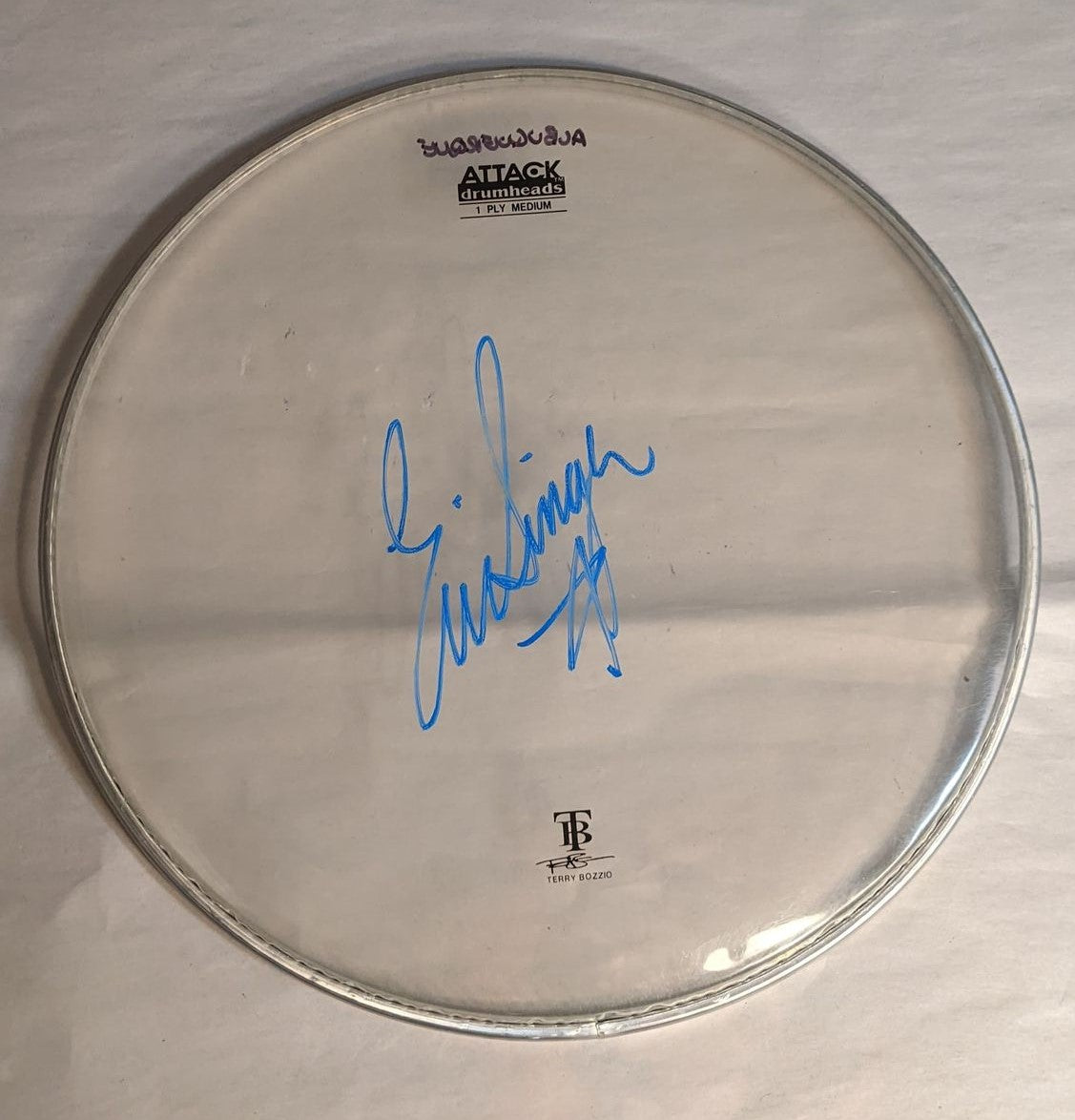 ALBUQUERQUE 8-7-2012 ERIC SINGER Stage-Used Signed drumheads