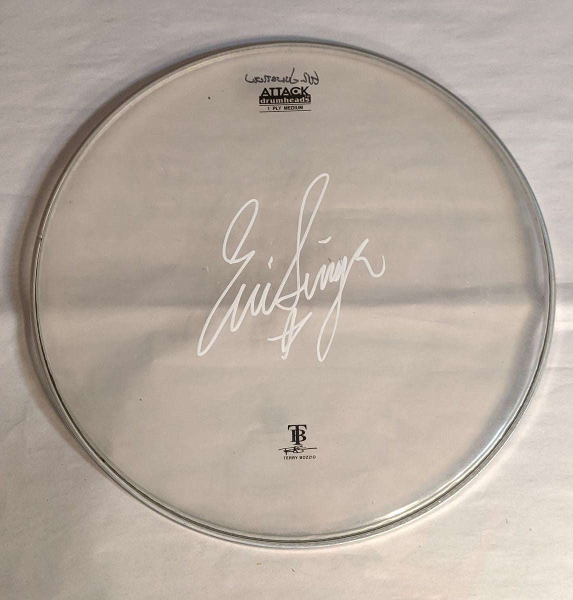 GRAND JUNCTION/ROCK JAM 8-24-2012 ERIC SINGER Stage-Used Signed drumheads