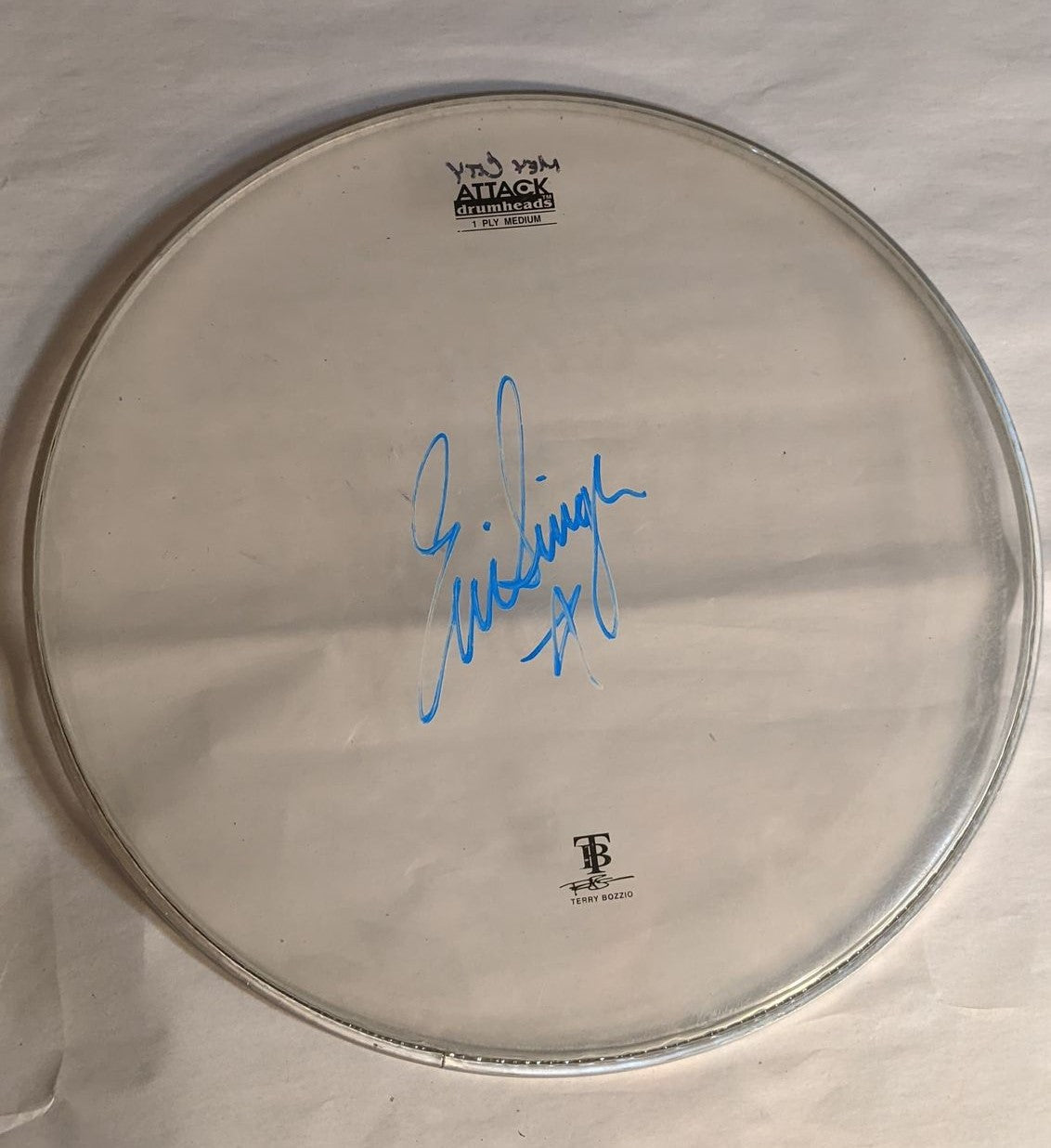 MEXICO CITY 9-29-2012 ERIC SINGER Stage-Used Signed drumheads