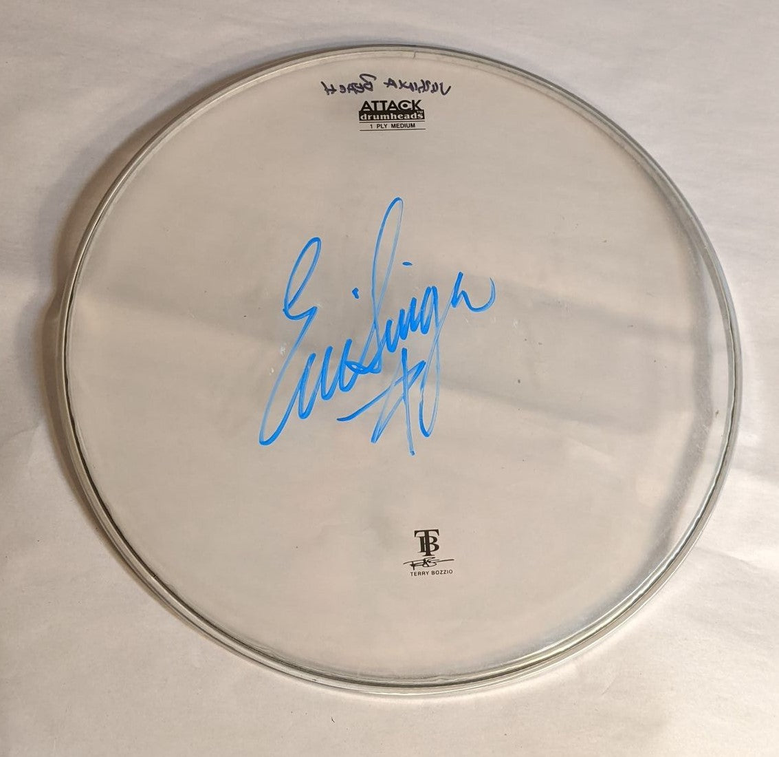 VIRGINIA BEACH 7-21-2012 ERIC SINGER Stage-Used Signed drumheads