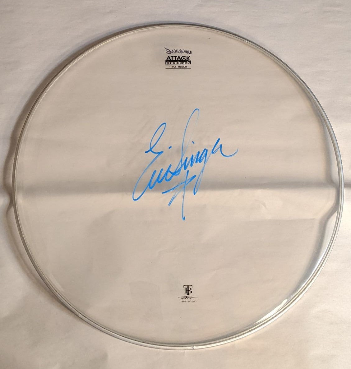 NASHVILLE 9-4-2012 ERIC SINGER Stage-Used Signed drumheads
