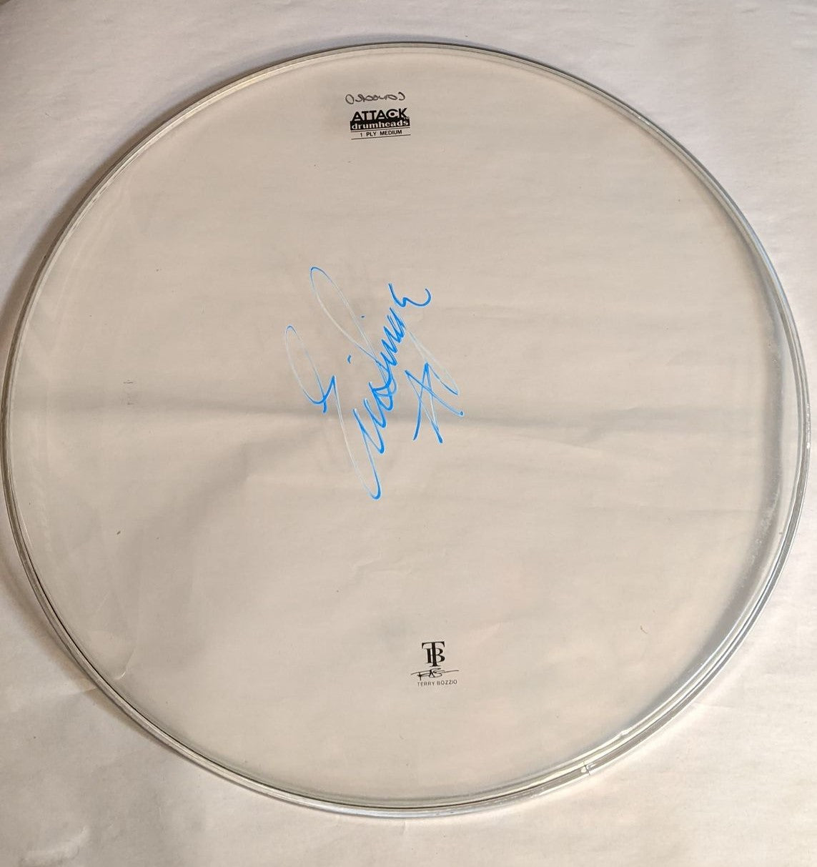 CONCORD 8-16-2012 ERIC SINGER Stage-Used Signed drumheads