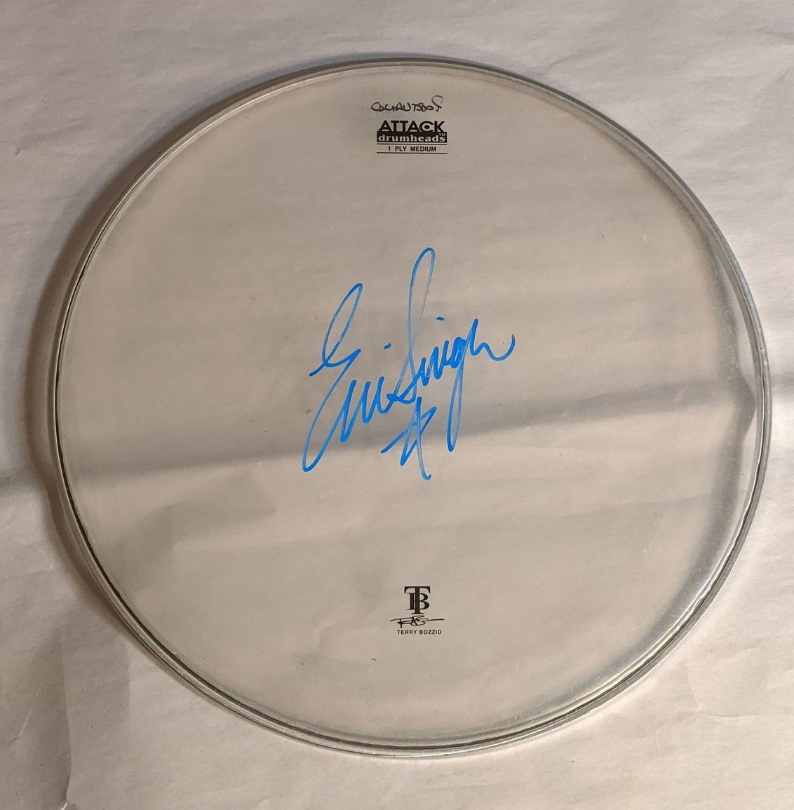 PORTLAND 8-19-2012 ERIC SINGER Stage-Used Signed drumheads
