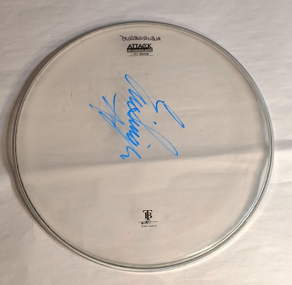 ALBUQUERQUE 8-7-2012 ERIC SINGER Stage-Used Signed drumheads