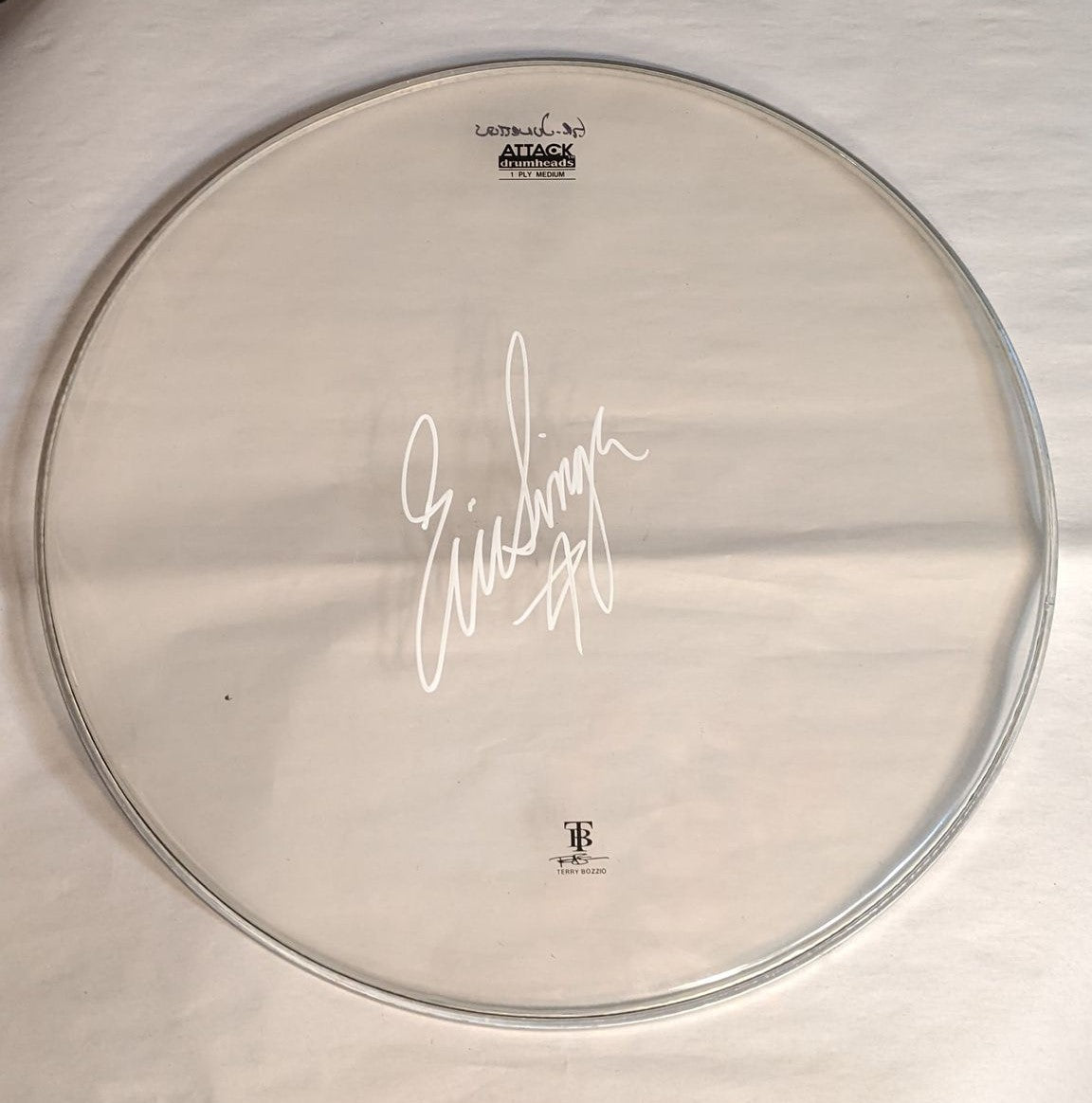GRAND JUNCTION/ROCK JAM 8-24-2012 ERIC SINGER Stage-Used Signed drumheads