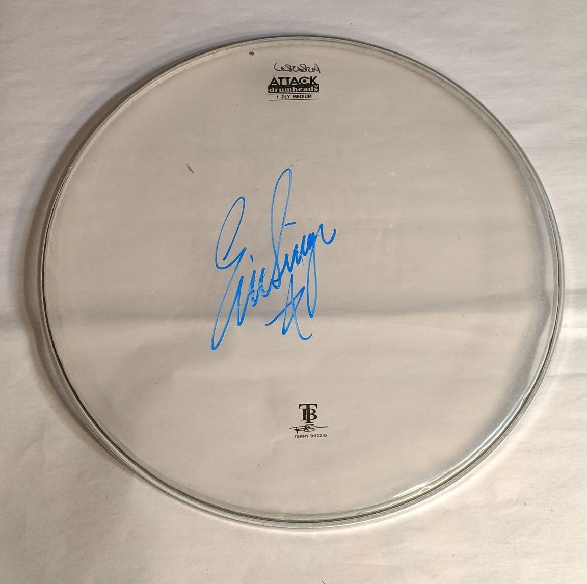 AUBURN 8-18-2012 ERIC SINGER Stage-Used Signed drumheads