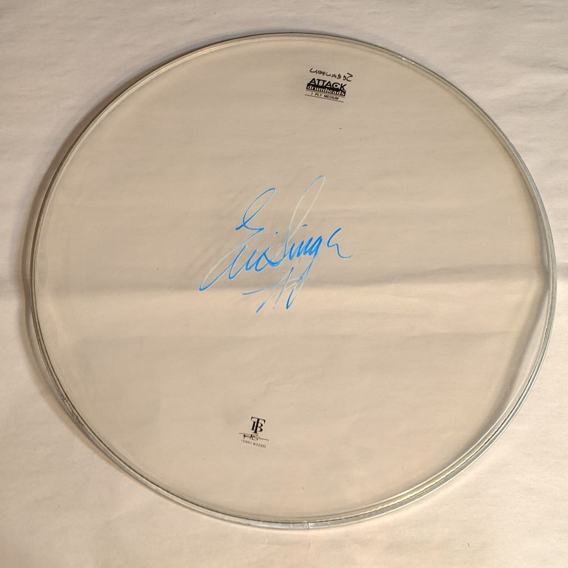 SCRANTON 9-18-2012 ERIC SINGER Stage-Used Signed drumheads
