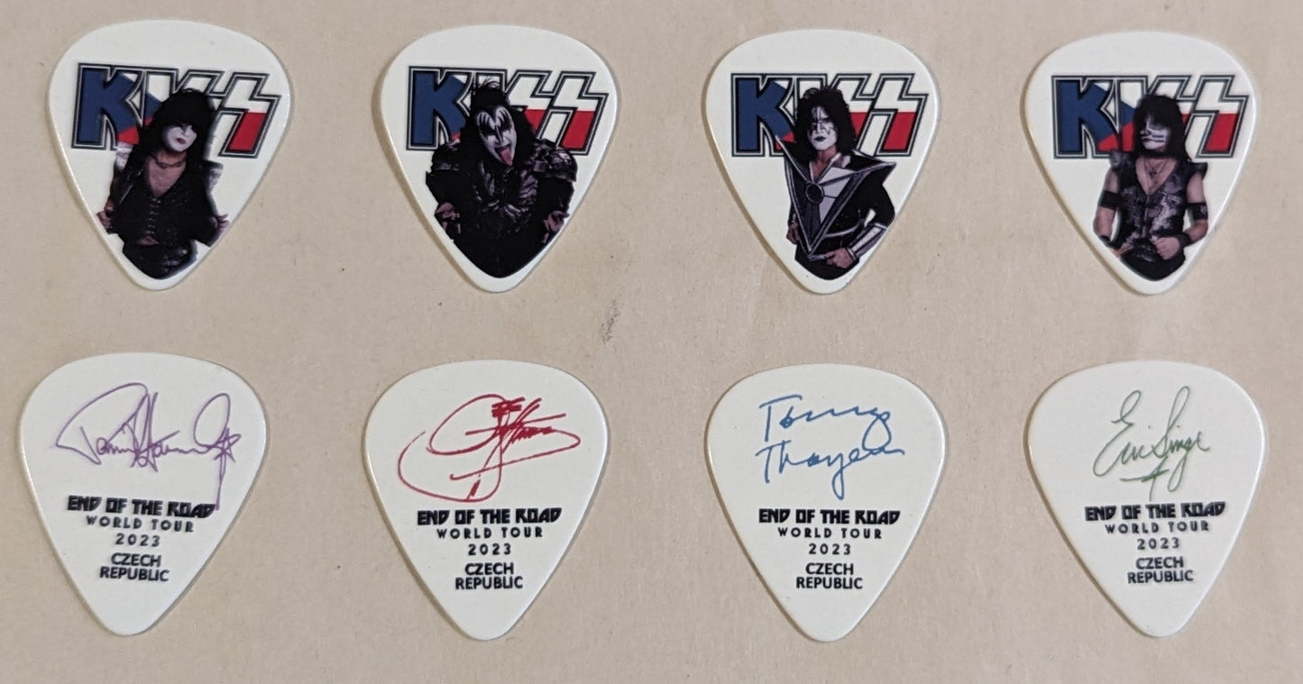 KISS 2023 End of the Road CZECH REPUBLIC Flag Guitar Picks