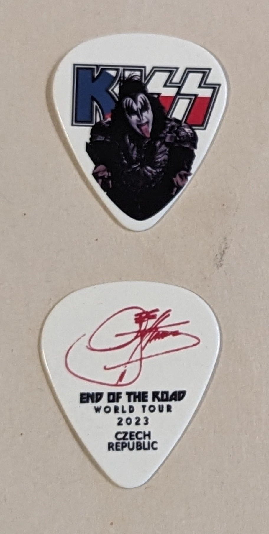 KISS 2023 End of the Road CZECH REPUBLIC Flag Guitar Picks