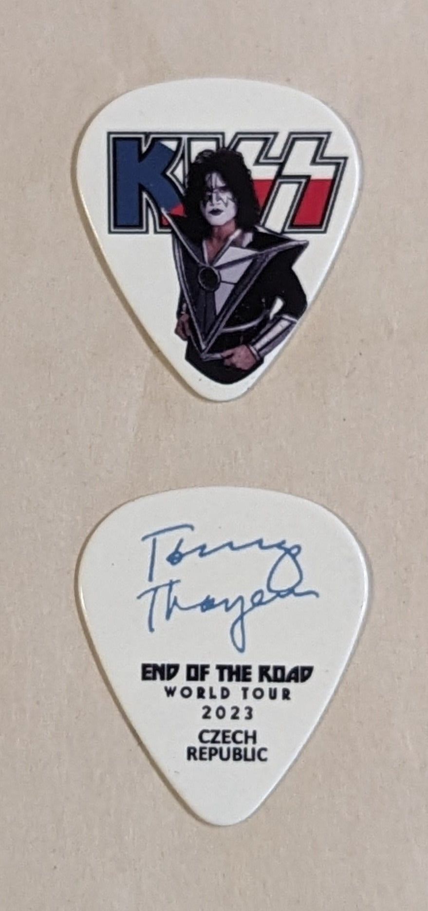 KISS 2023 End of the Road CZECH REPUBLIC Flag Guitar Picks