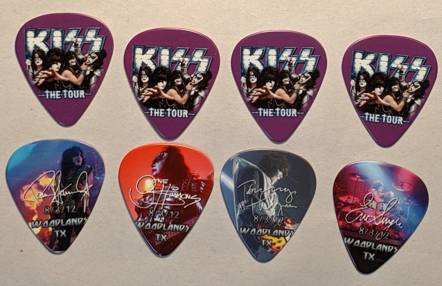 KISS 2012 The Tour WOODLANDS 8-3-12 City Guitar Picks