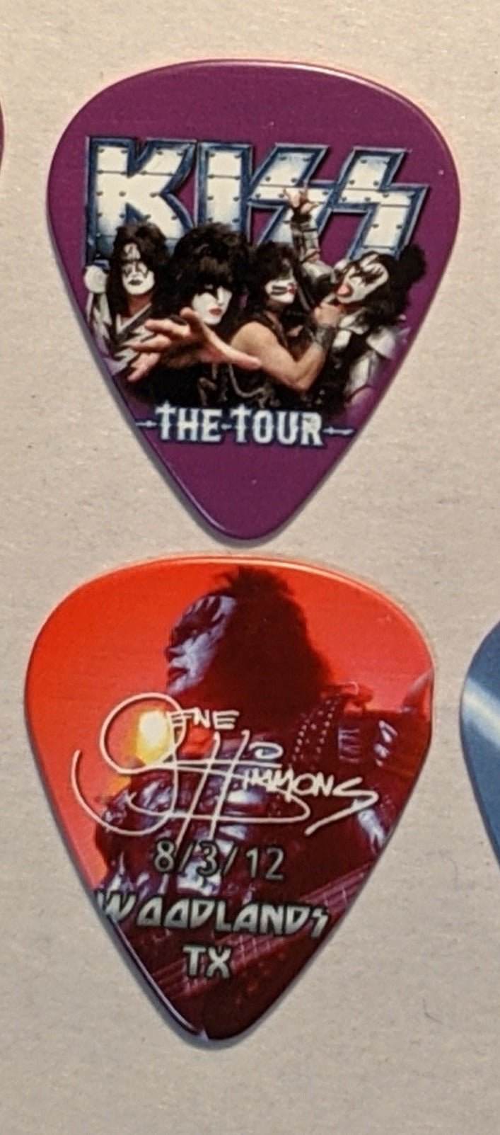 KISS 2012 The Tour WOODLANDS 8-3-12 City Guitar Picks