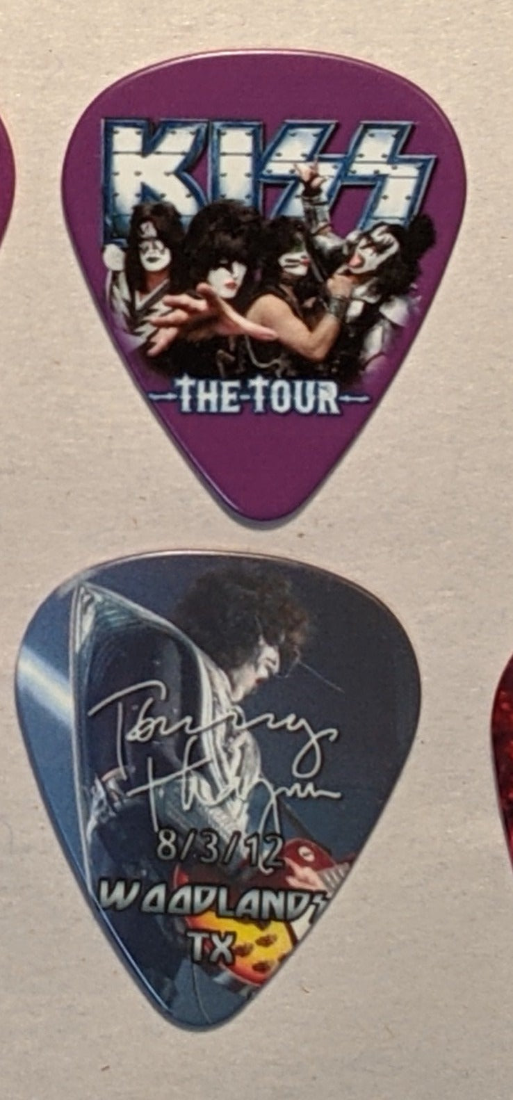 KISS 2012 The Tour WOODLANDS 8-3-12 City Guitar Picks
