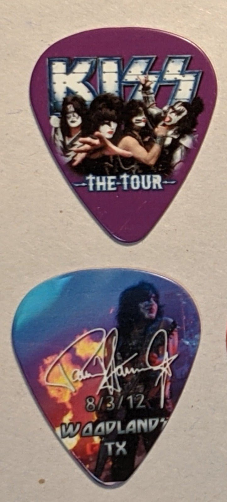 KISS 2012 The Tour WOODLANDS 8-3-12 City Guitar Picks