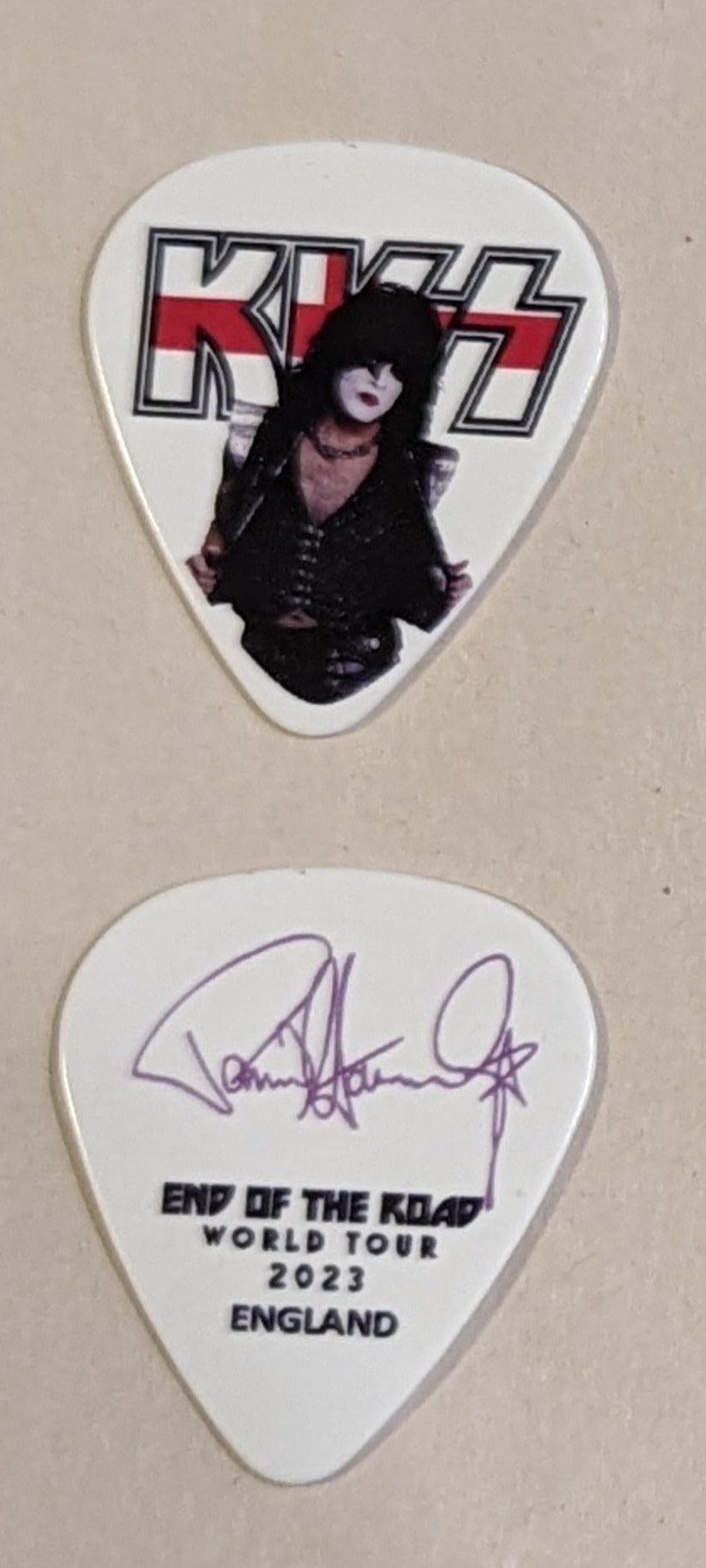 KISS 2023 End of the Road ENGLAND Flag Guitar Picks