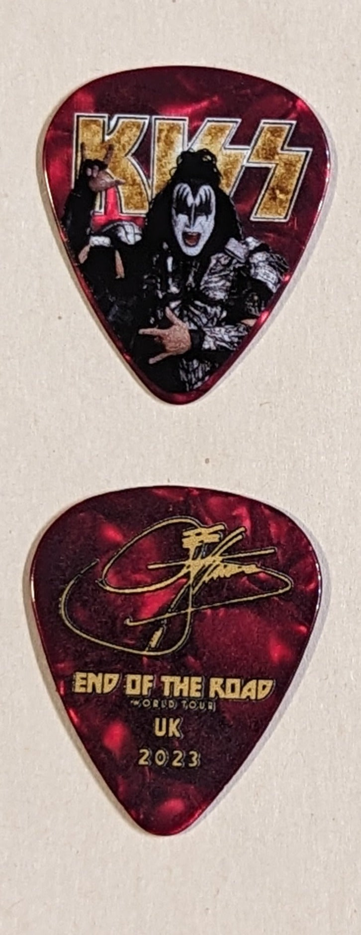 KISS 2023 End of the Road Tour UNITED KINGDOM UK Guitar Picks