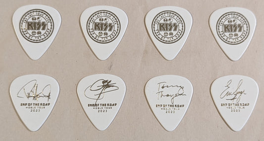 KISS 2023 End of the Road Tour LAST TOUR EVER Gold Foil Guitar Picks